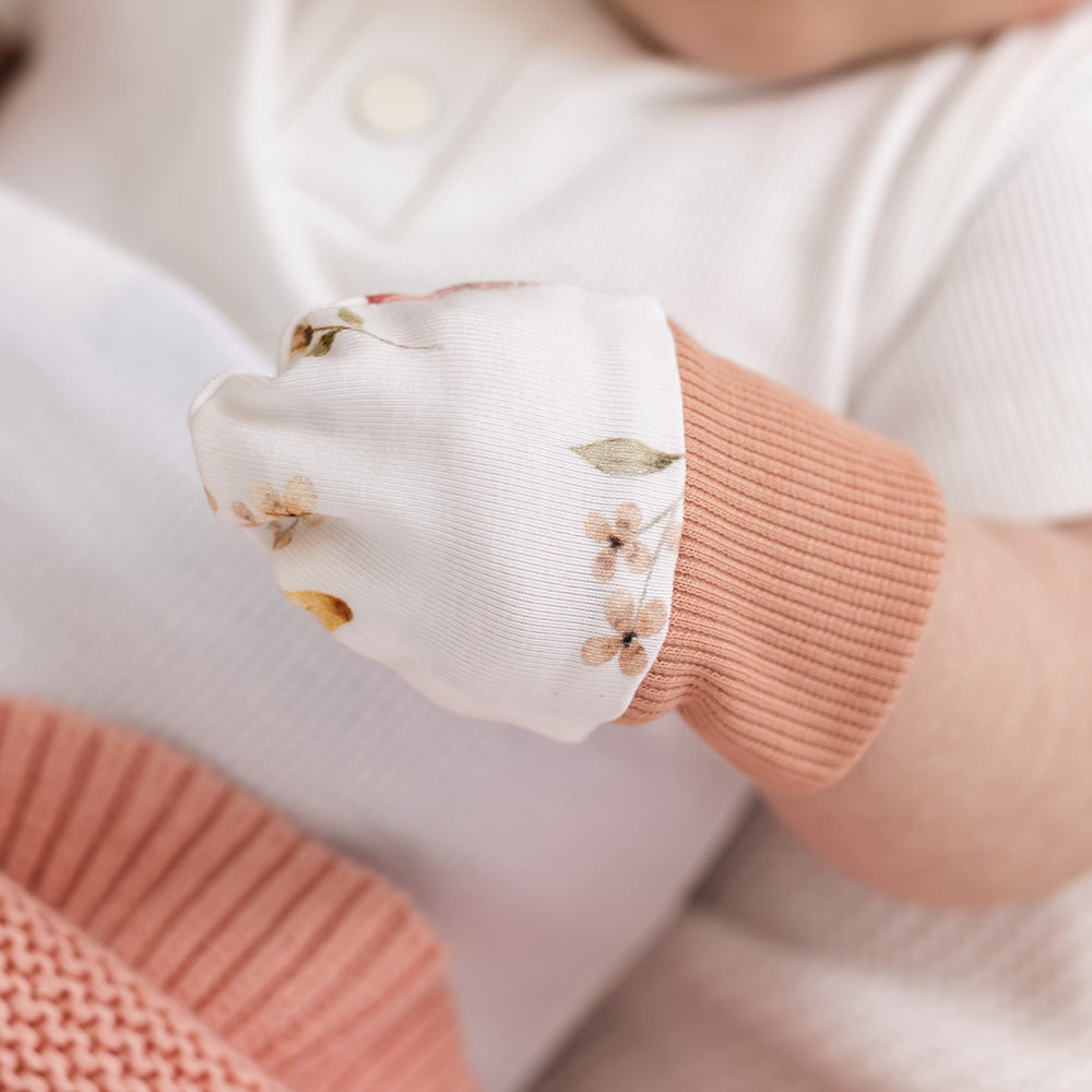 Butterfly Organic Cotton Mittens - View 3