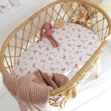 Butterfly Organic Bassinet Sheet / Change Pad Cover | Snuggle Hunny