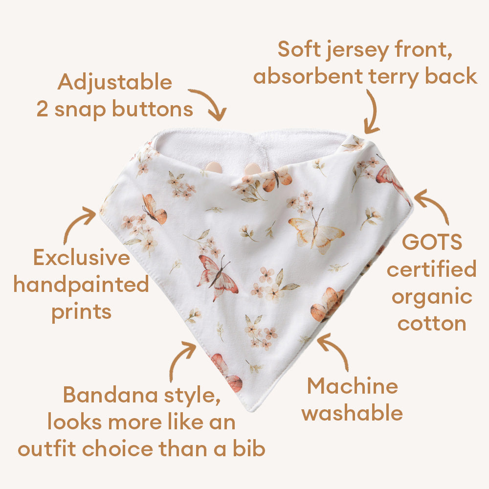 Butterfly Organic Dribble Bib - View 4