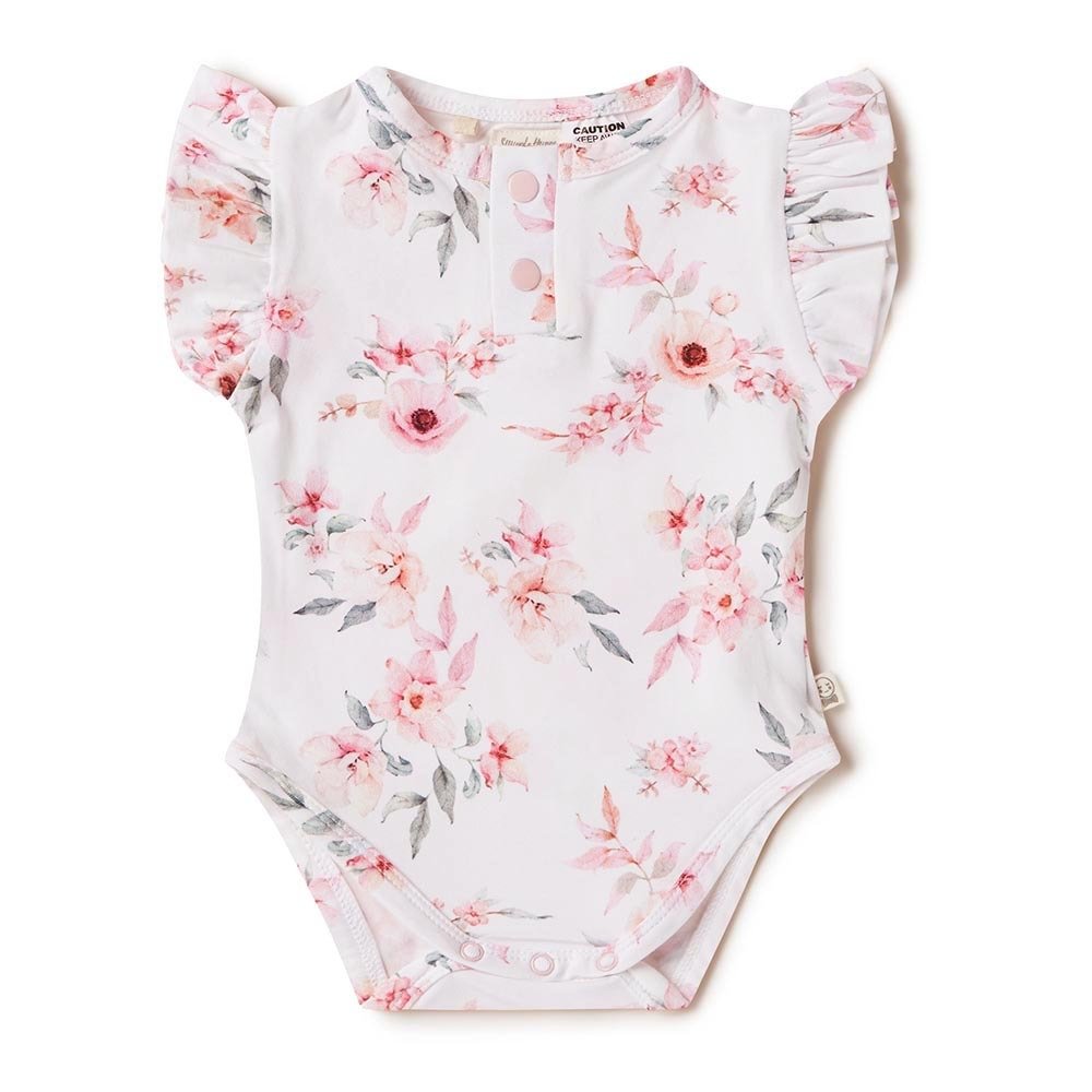 Camille Short Sleeve Organic Baby Bodysuit | Snuggle Hunny