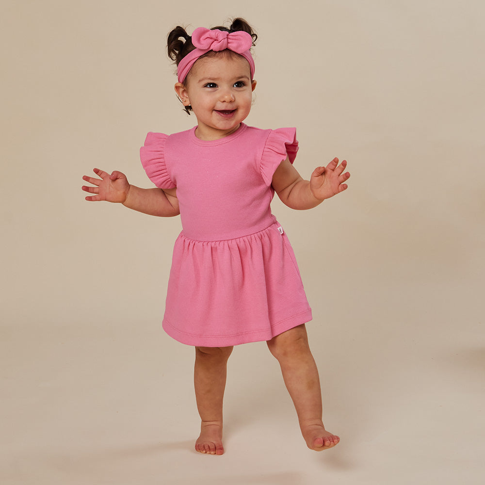 Candy Short Sleeve Organic Dress - View 1
