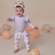 Lavender Rib Long Sleeve Organic Bodysuit with Frill - Thumbnail 3