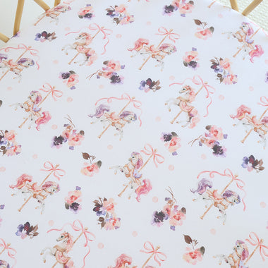 Carousel Organic Bassinet Sheet / Change Pad Cover | Snuggle Hunny