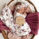 Carousel Organic Jersey Wrap & Topknot Set - Thumbnail 5