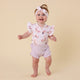 Carousel Short Sleeve Organic Bodysuit with Frill - Thumbnail 6