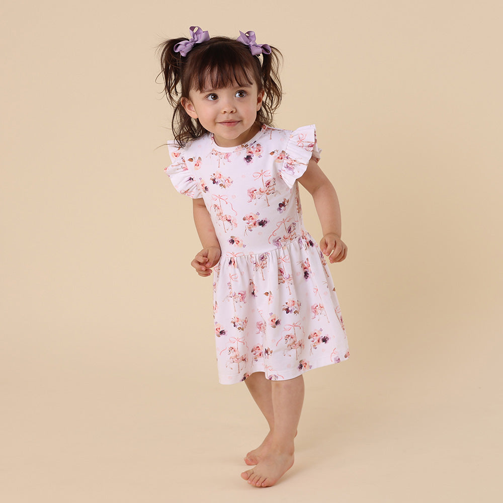 Carousel Short Sleeve Organic Dress - View 6