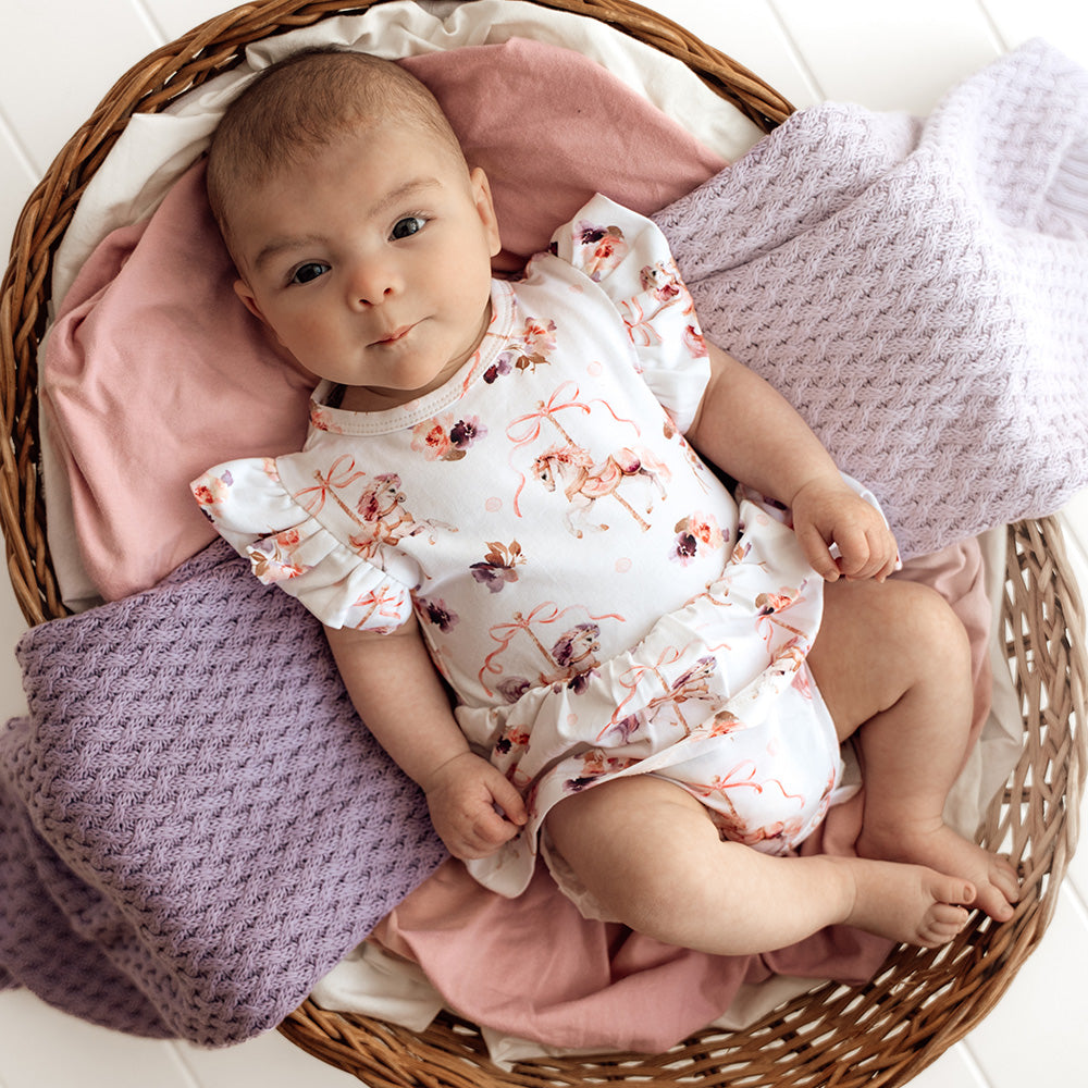 Carousel Short Sleeve Organic Dress - View 22