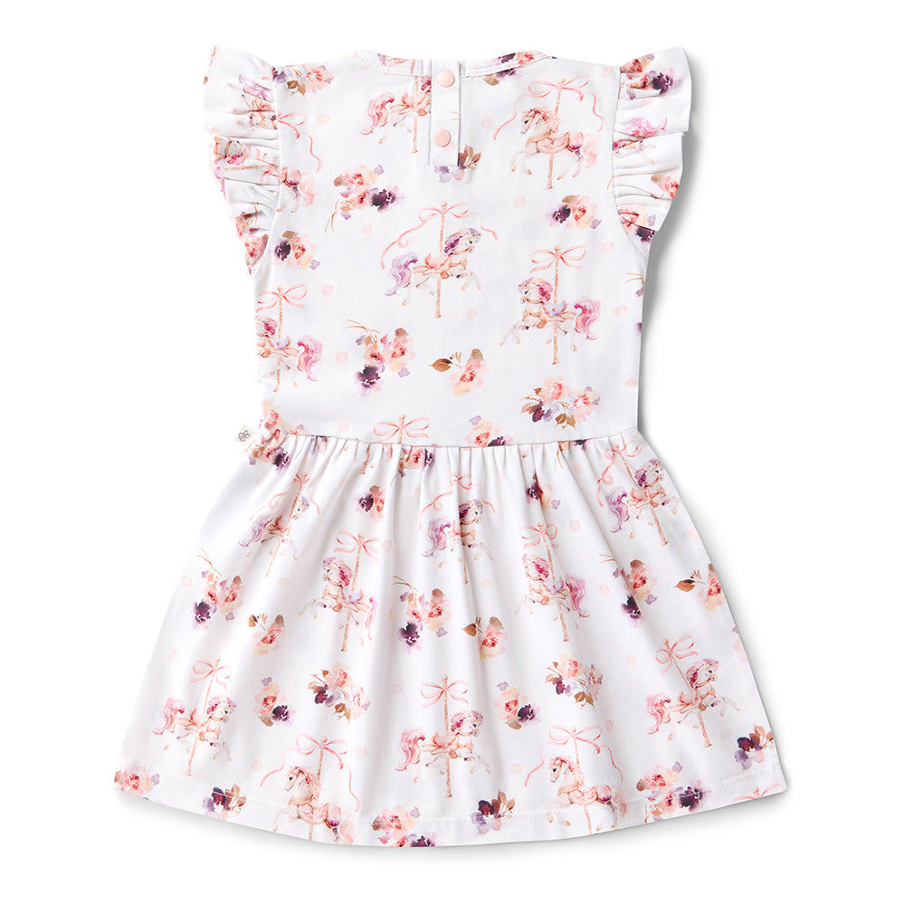 Carousel Short Sleeve Organic Dress - View 25