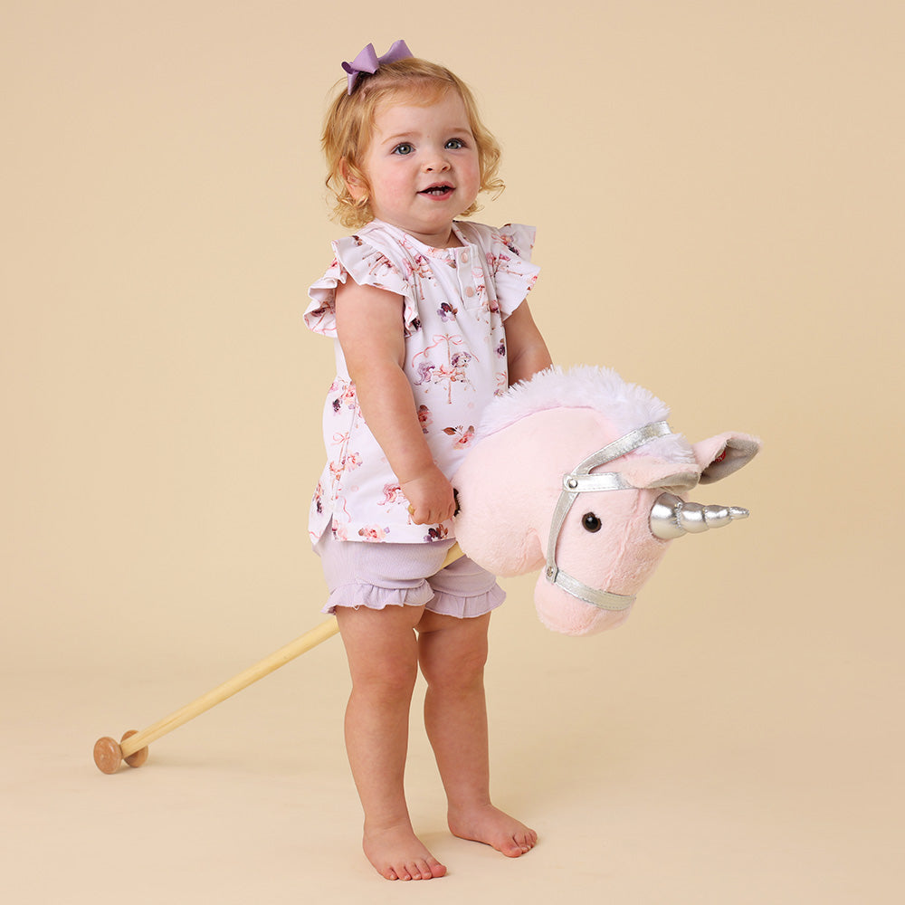 Carousel Organic Short Sleeve Top with Frill - View 7