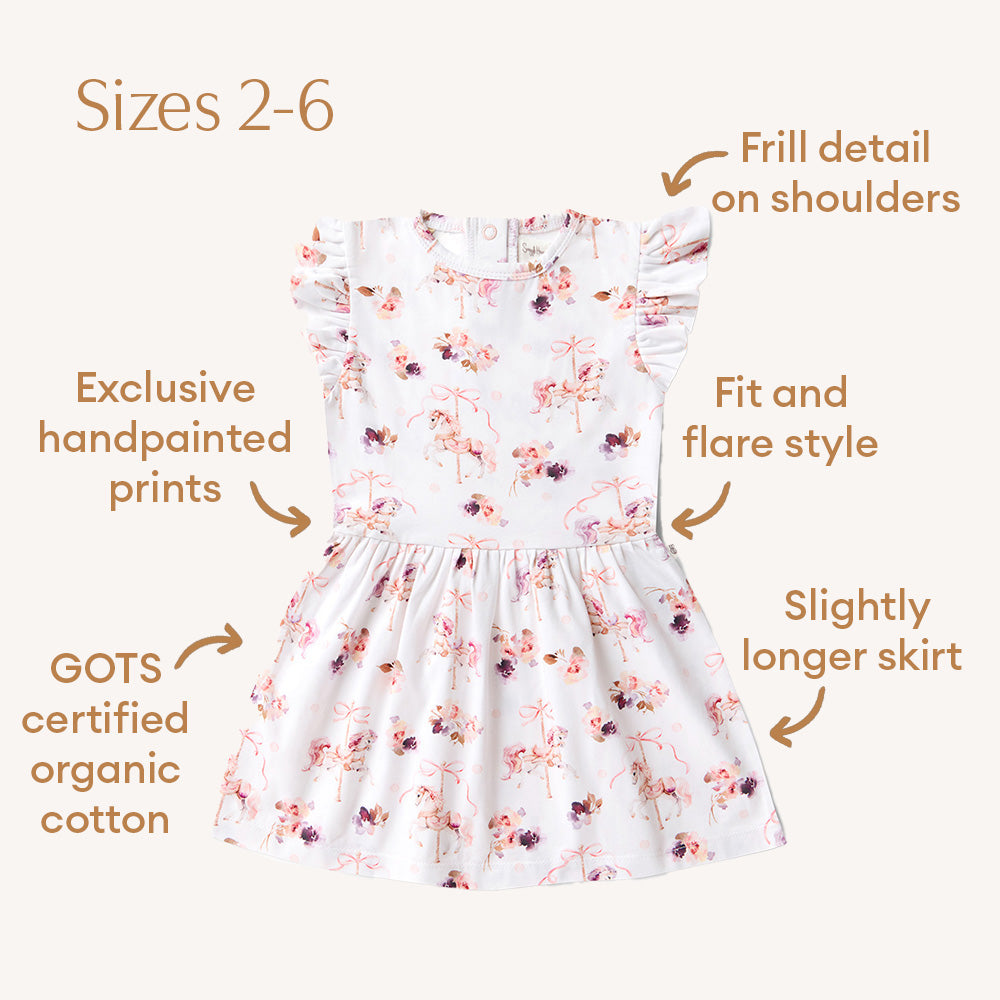 Carousel Short Sleeve Organic Dress - View 14