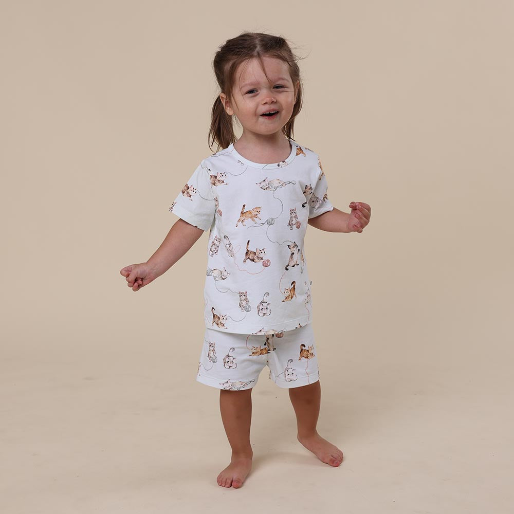 Kittens Organic Kids PJ Set - View 1