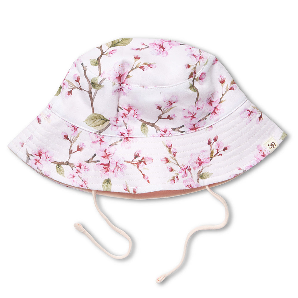 Cherry Blossom Reversible Cotton Bucket Hat - View 2