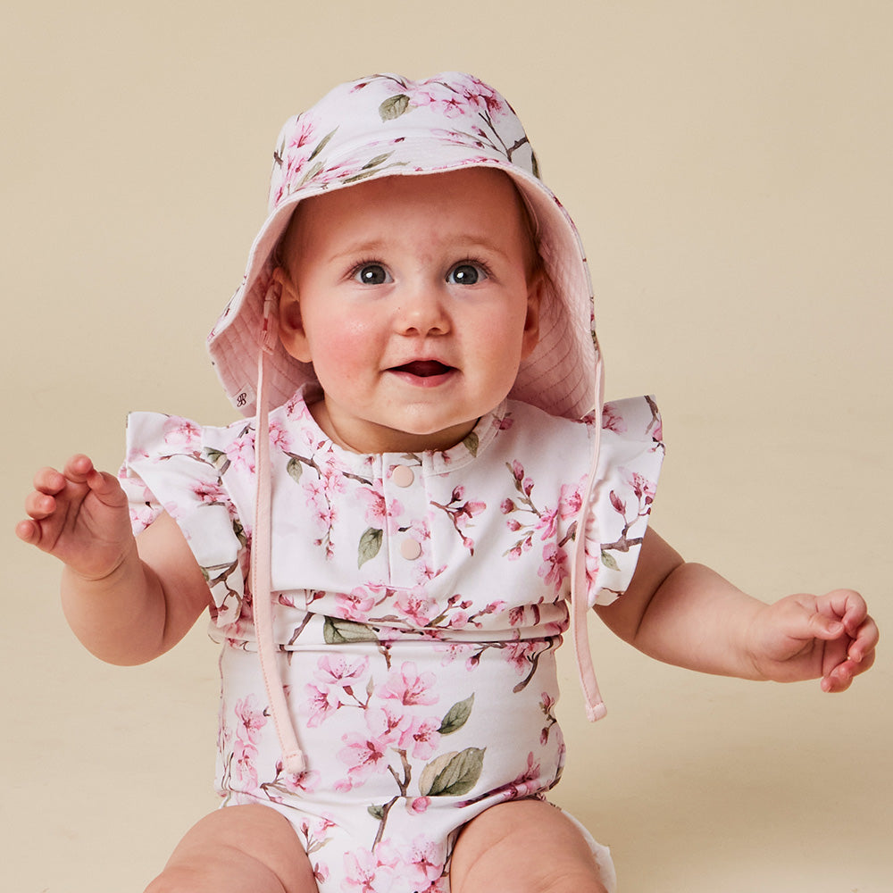 Cherry Blossom Reversible Cotton Bucket Hat - View 5