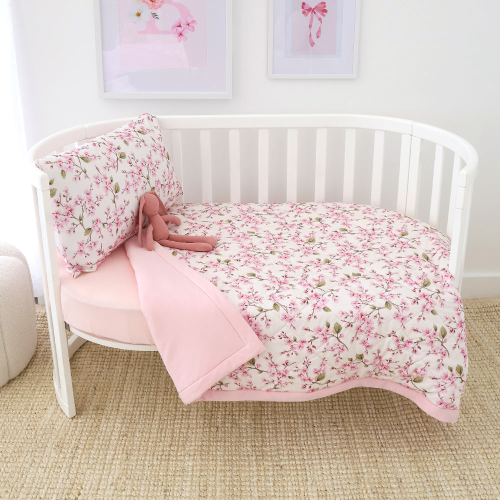 Cherry Blossom Organic Cotton Cot Comforter - View 8