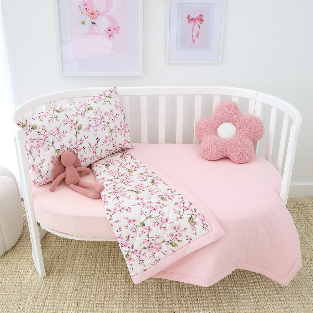 Cherry Blossom Organic Cotton Cot Comforter - View 9