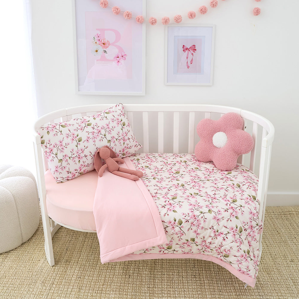 Cherry Blossom Organic Cotton Cot Comforter - View 10