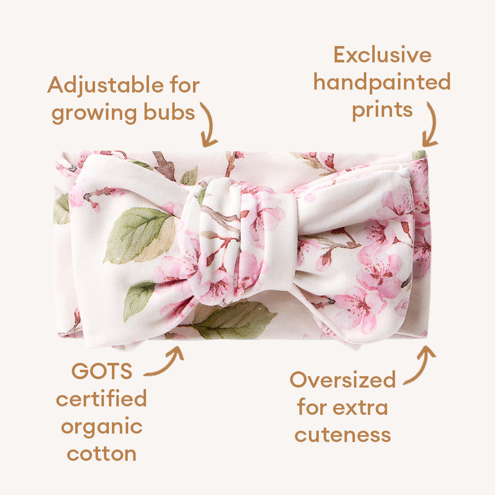 Cherry Blossom Organic Oversized Bow - View 5