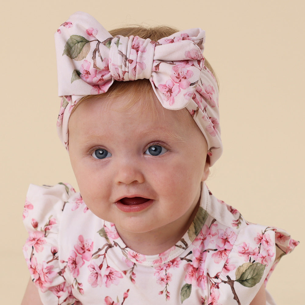 Cherry Blossom Organic Oversized Bow - View 3