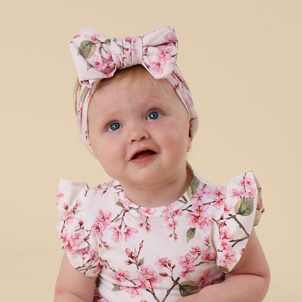 Cherry Blossom Organic Oversized Bow - View 6