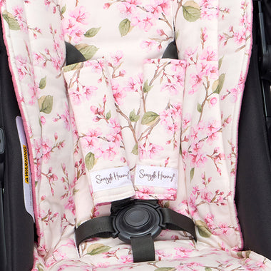 Cherry Blossom Universal Pram Strap Covers | Snuggle Hunny