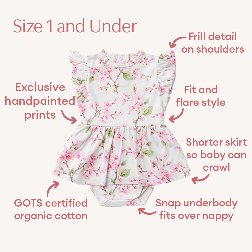 Cherry Blossom Short Sleeve Organic Dress - View 4