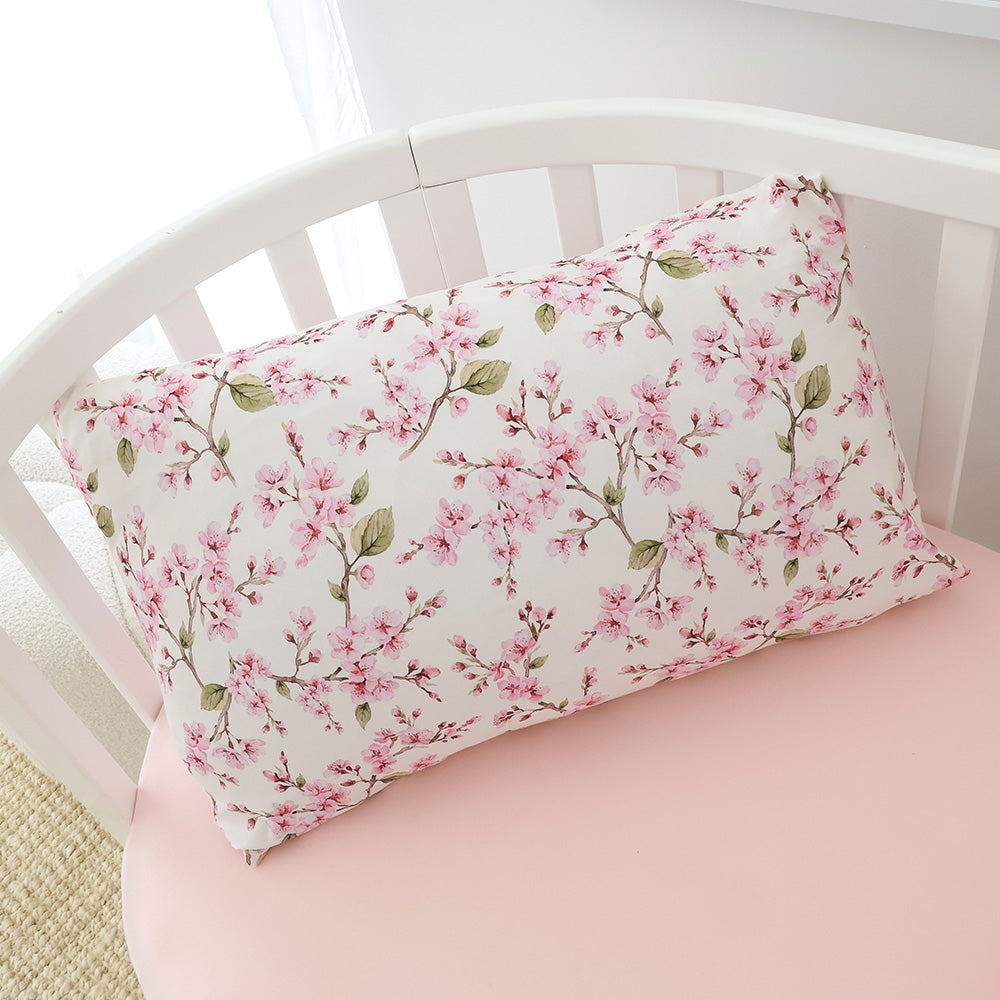 Cherry Blossom Organic Cotton Toddler Pillowcase - View 1