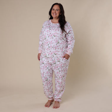 Cherry Blossom Organic Womens Long Sleeve PJ Set | Snuggle Hunny