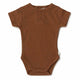 Chocolate Short Sleeve Organic Bodysuit-Snuggle Hunny