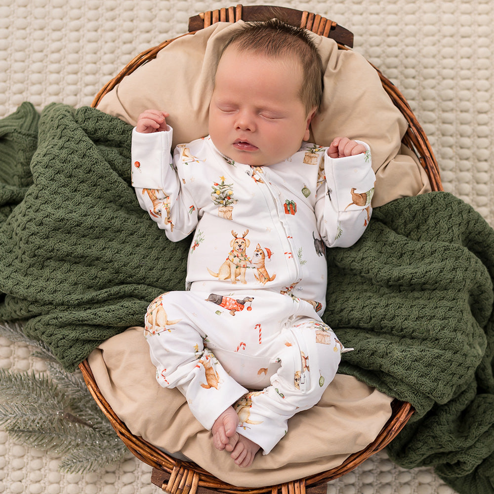Christmas Pups Organic Snugglesuit Convertible Romper - View 6