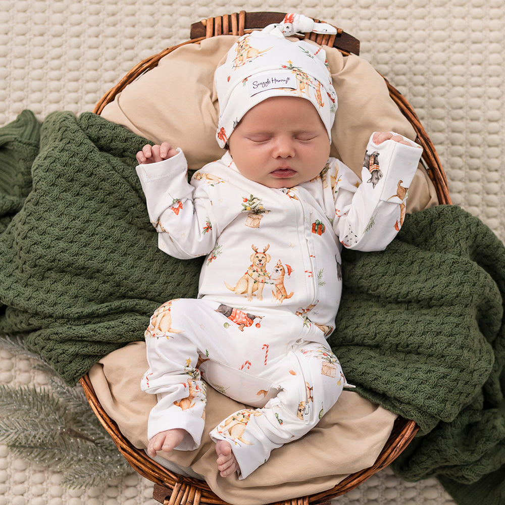 Christmas Pups Organic Snugglesuit Convertible Romper - View 1