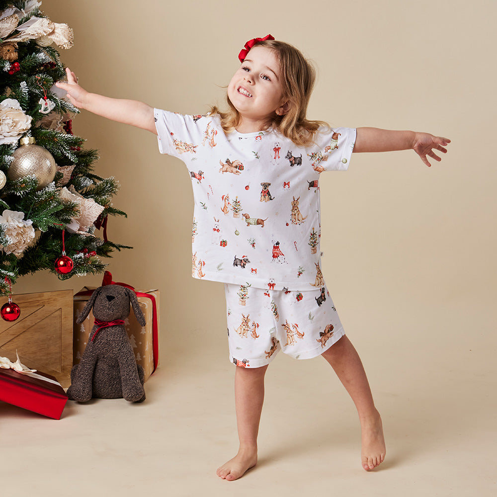 Christmas Pups Organic Kids PJ Set - View 7