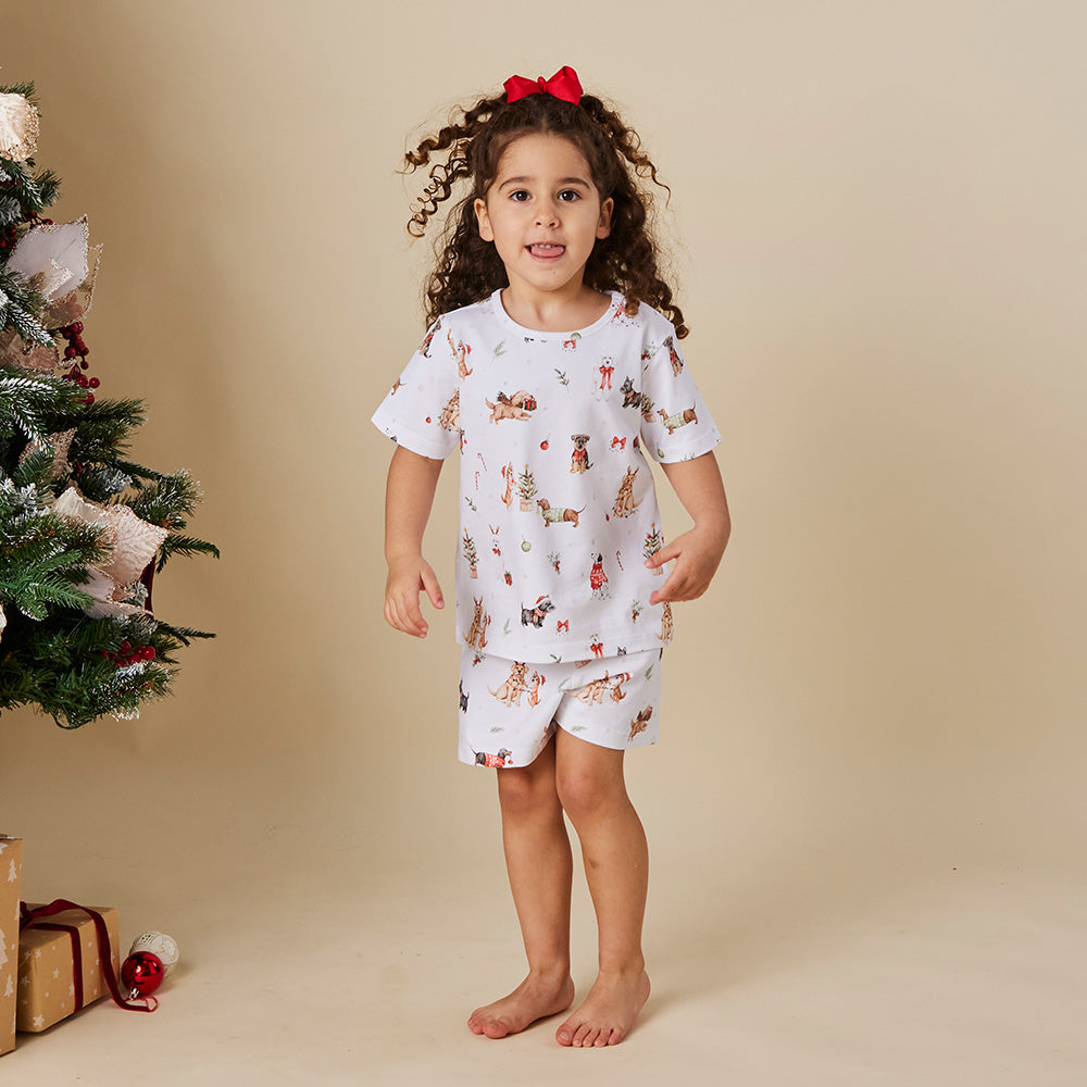 Christmas Pups Organic Kids PJ Set - View 3