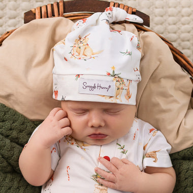 Christmas Pups Organic Knotted Beanie | Snuggle Hunny