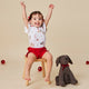 Christmas Pups Short Sleeve Organic Bodysuit with Frill - Thumbnail 12