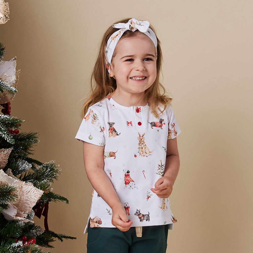 Christmas Pups Organic Short Sleeve Top - View 2