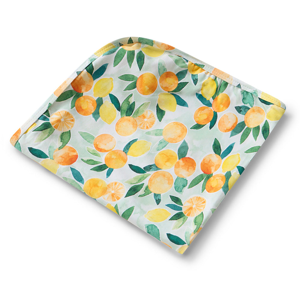 Citrus Squeeze Organic Jersey Wrap & Beanie Set - View 4