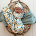 Citrus Squeeze Organic Jersey Wrap & Beanie Set | Snuggle Hunny