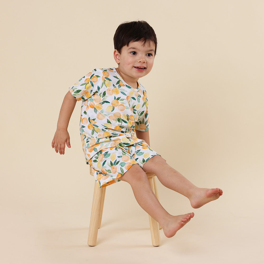 Citrus Squeeze Organic Kids PJ Set - View 7