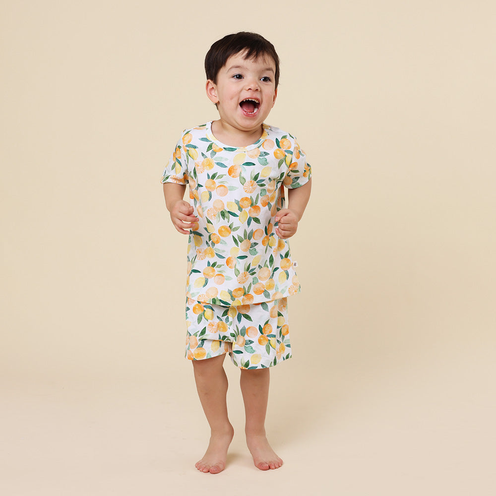 Citrus Squeeze Organic Kids PJ Set - View 4