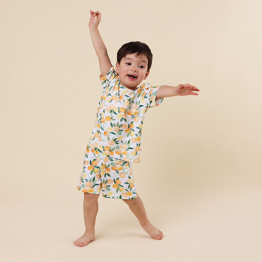Citrus Squeeze Organic Kids PJ Set - View 5