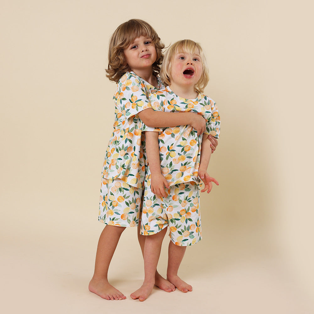 Citrus Squeeze Organic Kids PJ Set - View 8
