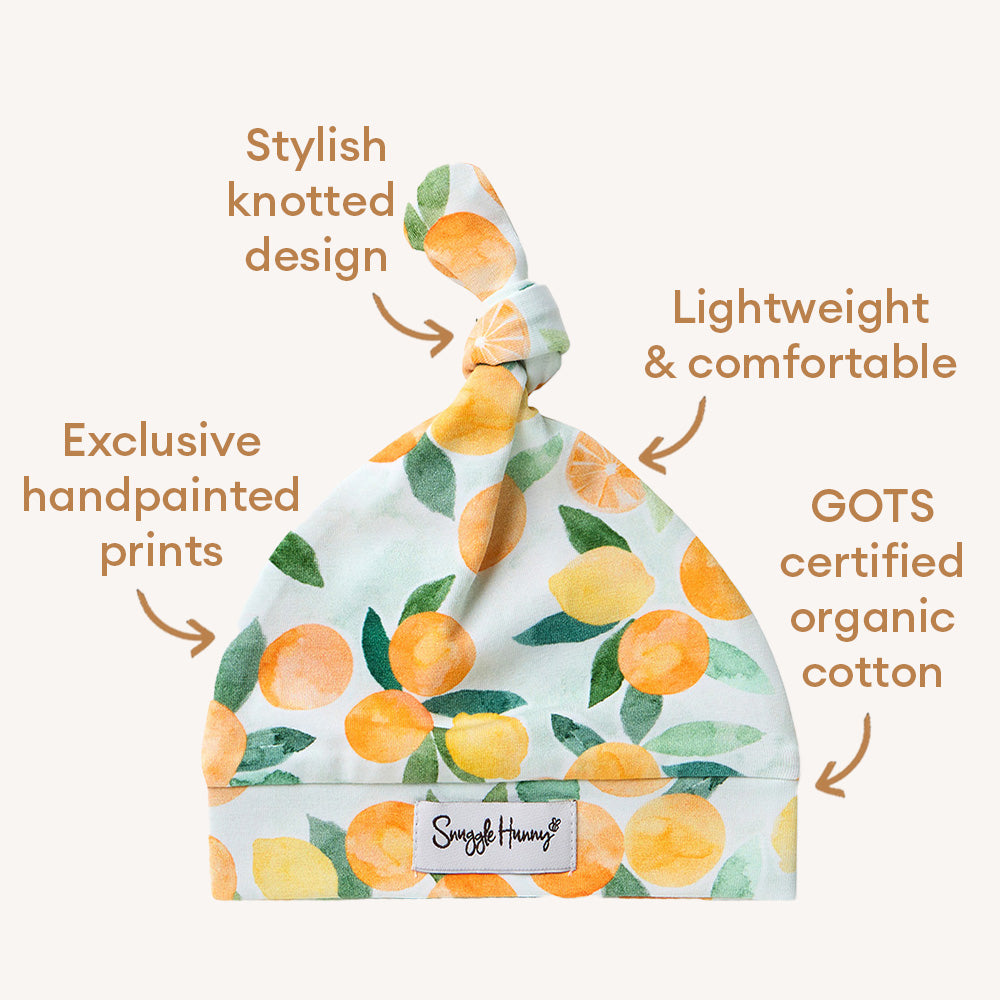Citrus Squeeze Organic Knotted Beanie - View 4