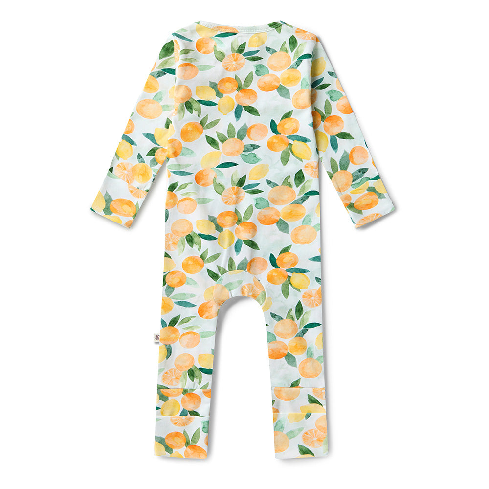 Citrus Squeeze Organic Snugglesuit Convertible Romper - View 7
