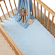 Baby Blue Organic Fitted Cot Sheet - Thumbnail 1
