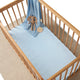 Baby Blue Organic Fitted Cot Sheet - Thumbnail 5