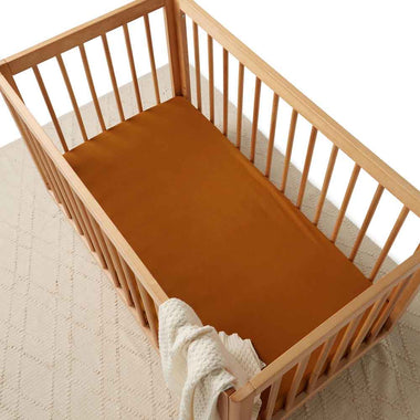 Bronze (New) Fitted Cot Sheet-Snuggle Hunny