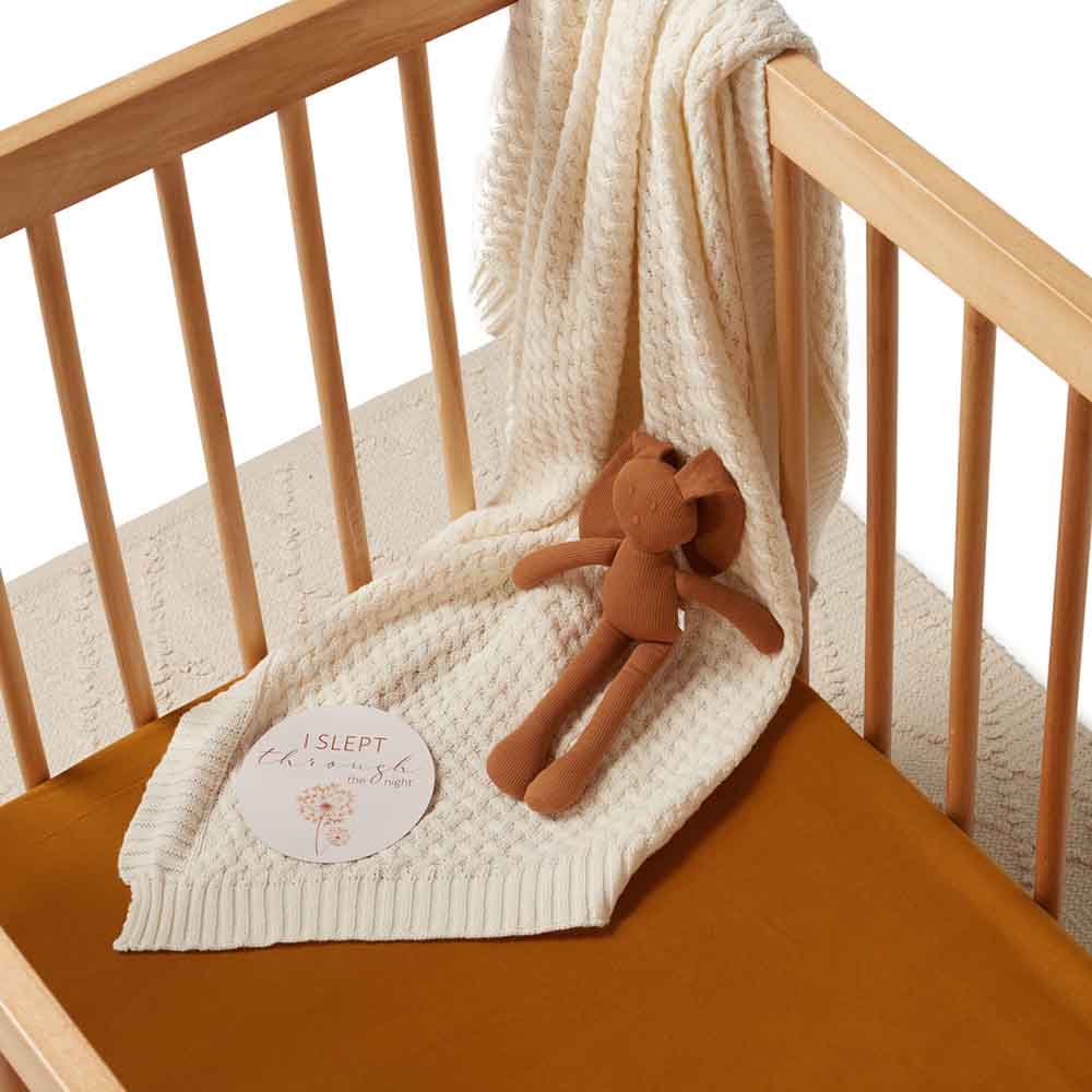 Bronze Organic Fitted Cot Sheet - View 5