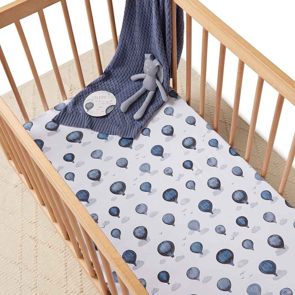 Cloud Chaser Organic Fitted Baby Cot Sheet Snuggle Hunny