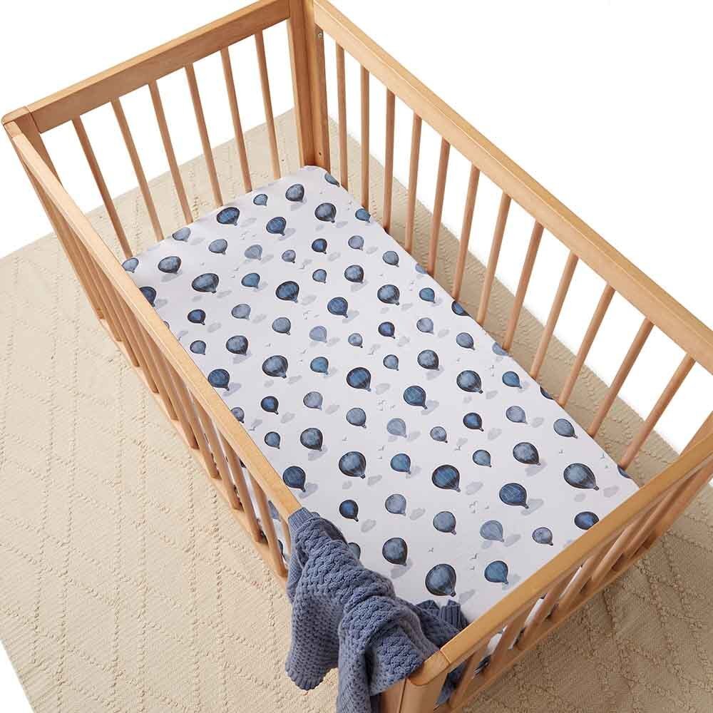 Cloud Chaser Organic Fitted Baby Cot Sheet Snuggle Hunny