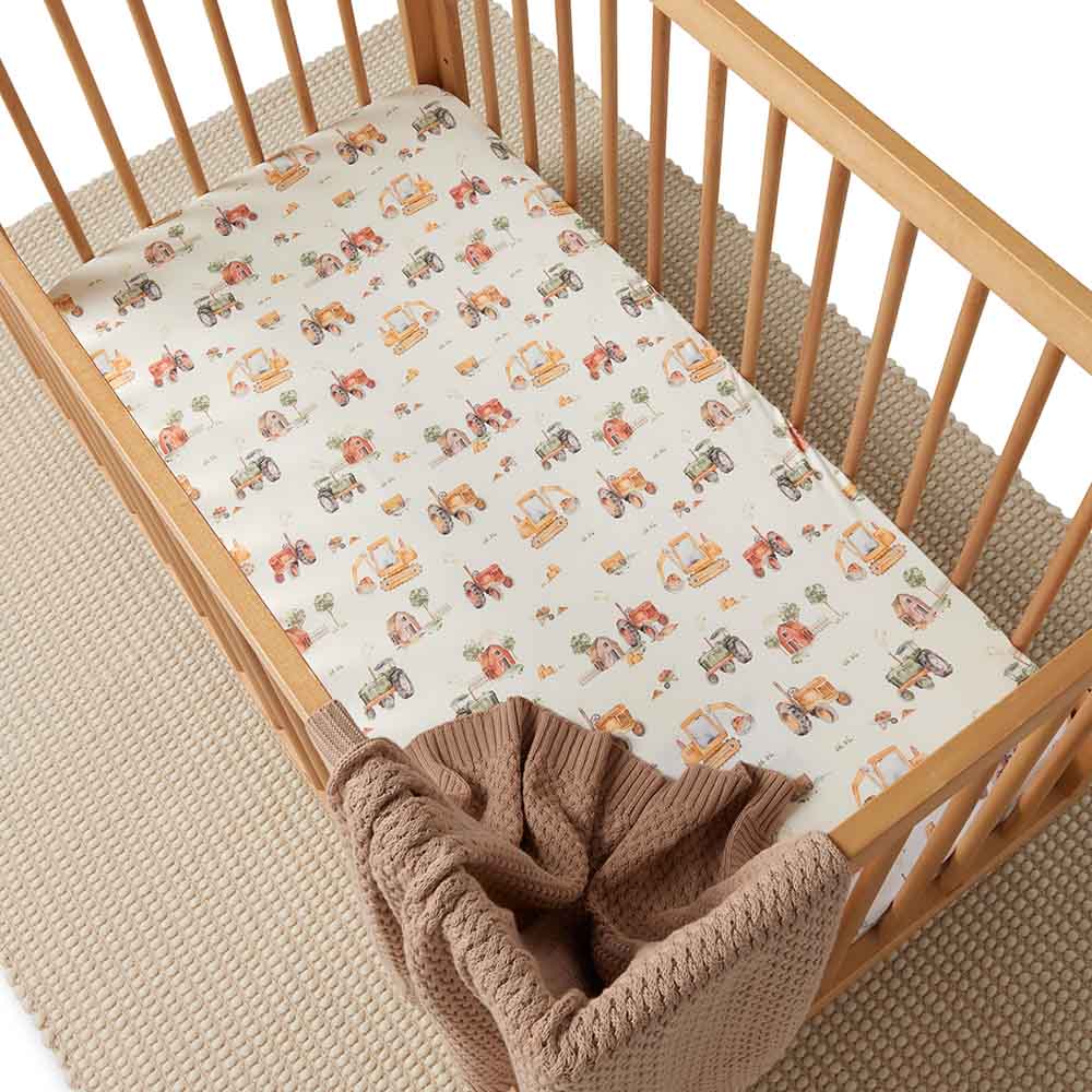 Diggers Organic Fitted Cot Sheet - View 4